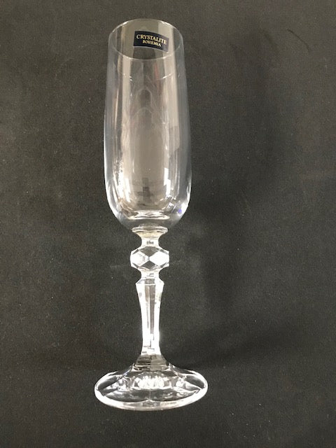 Personalised Lead Crystal Plain Champagne Glass