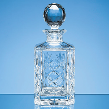 Load image into Gallery viewer, Personalised Lead Crystal Panelled Glass Decanter
