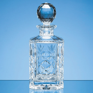 Personalised Lead Crystal Panelled Glass Decanter