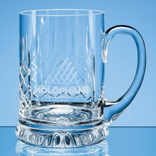 Load image into Gallery viewer, Personalised 1 Pint Star Base Crystal Tankard
